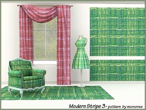 Sims 3 — Modern Stripe3_marcorse by marcorse — Wavy stripes in a modern version of a classic check pattern in green and