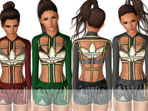 Sims 3 — 4X4 Sport Set Jackets-1 by ShakeProductions — Sport Jackets with golden chain details (with logo on the chest)