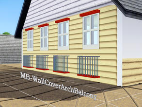 Sims 3 — MB-WallCoverArchBalcony by matomibotaki — MB-WallCoverArchBalcony, a fake balcony with wall ledge to place on