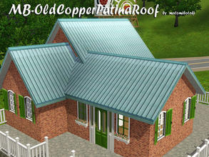 Sims 3 — MB-OldCopperPatinaRoof by matomibotaki — MB-OldCopperPatinaRoof, rough old patina copper roof with new texture
