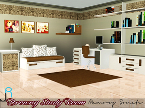 Sims 3 — Browny Study Office by Memory_Sonate — My next collection, another study room for your Teen - Adult Sims. Main