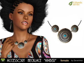 Sims 3 — Ethnic necklace AMBER by Severinka_ — Nekclace for women in the ethnic style of "Amber". Accessories