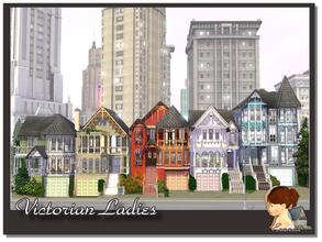 Sims 3 — Victorian Ladies by evanell — These apartments are based on the famous Painted Ladies of San Francisco. There