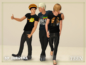 Sims 3 — Set Reggae tm by bukovka — A set of three pieces of clothing: T-shirts, pants and beret. Clothing made