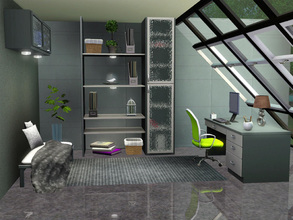 Sims 3 — Ashton Office by sim_man123 — A comfortable, modern office to help your sims get more work done! Clean lines and
