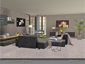 Sims 3 — Autumn Bliss by ung999 — A modern and comfortable living room set comes with 19 items for your sims homes.