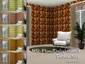Sims 3 — MB-FloralDelightsmallPatternSet by matomibotaki — MB-FloralDelightsmallPatternSet, a foral-abstract pattern set