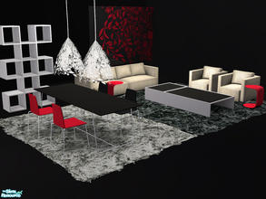 Sims 2 — Mondrian Livingroom by Murano — This livingroom is a former donationset at my old site. It contains armchair,