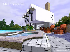 Sims 3 — Clear_VisionB by matomibotaki — Unusual, asymetrical built, modern house. Unique designed, but friendly to live