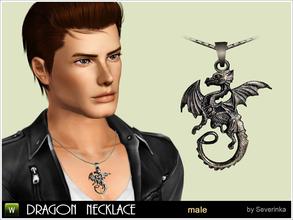Sims 3 — Dragon necklace by Severinka_ — Accessory for men - a necklace in the form of a dragon. A recolorable to 2