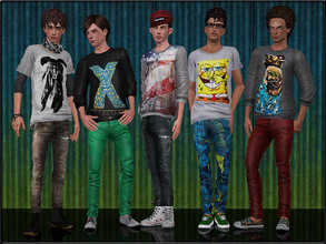 Sims 3 — MaleFashionSet6 by Shojoangel — Hi...fashionable and trendy set for your male sims...set included t-shirt,