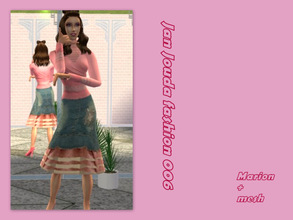 Sims 2 — Bell skirt wrap outfit by L-75_sims — Nice outfit suited to such on a cold autumn evenings.