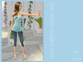 Sims 2 — Jeweled tunic & denim by L-75_sims — Beautiful summer tunic for your sims.