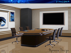 Sims 3 — d'Anconia Board Meeting Room by NynaeveDesign — "So you think that money is the root of all evil? Have you