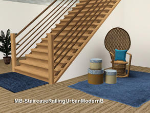 Sims 3 — MB-StaircaseRailingUrbanModernB by matomibotaki — MB-StaircaseRailingUrbanModernB, new staircase-railing mesh,