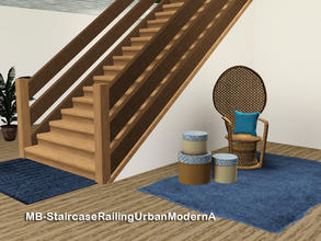 Sims 3 — MB-StaircaseRailingUrbanModernA by matomibotaki — MB-StaircaseRailingUrbanModernA, new staircase-railing mesh,