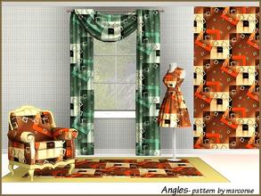 Sims 3 — Angles_marcorse by marcorse — A geometric design based on right angles in orange and browns. 3 palettes