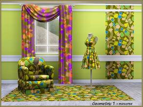 Sims 3 — Geometric1_marcorse by marcorse — Abstract geometric pattern in blue, green and yellow.
