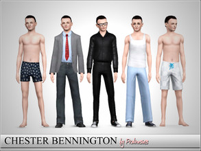 Sims 3 — Chester Bennington (Linkin Park) by Pralinesims — Chester Bennington, the the talented singer, now as a sim! For