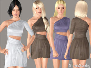 Sims 3 — 366 - Designer dress by sims2fanbg — .:366 - Dresses set:. Dress in 3 recolors,Custom mesh,Recolorable,Launcher