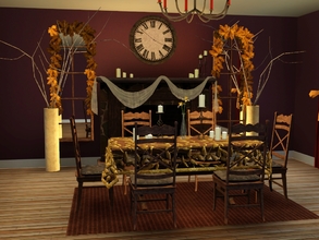 Sims 3 — Karina Dining Room by sim_man123 — Celebrate the fall harvest in style! A classic, almost rustic style combined