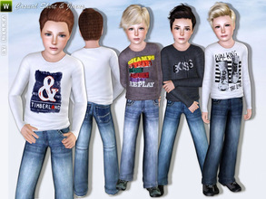 Sims 3 — Casual Shirt & Jeans by lillka — This set includes: Casual shirt with jeans for boys. I hope you like it :)
