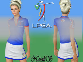 Sims 3 — NataliS Ladies LPGA Polo Skirt YA-FA by Natalis — This Ladies ClimaCool LPGA Golf Skirt is the perfect skirt for