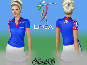 Sims 3 — NataliS Ladies LPGA Polo Shirt YA-FA by Natalis — This Ladies ClimaCool LPGA Golf Shirt is the perfect shirt for