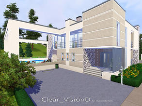 Sims 3 — Clear_VisionD by matomibotaki — The main feature of this house it the clear cube-style design and the bright