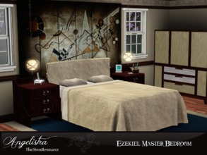 Sims 3 — Ezekiel Master Bedroom by Angelistra — This is a comfortable contemporary bedroom - warm and cozy, featuring