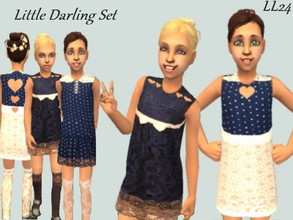 Sims 2 — Little Darling Set by luckylibran242 — Three navy lace dresses to make anyone\'s little darling feel special