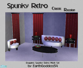 Sims 2 — Spunky Retro Recolor #1 by EarthGoddess54 — A recolor of my Spunky Retro living set; you will need those meshes