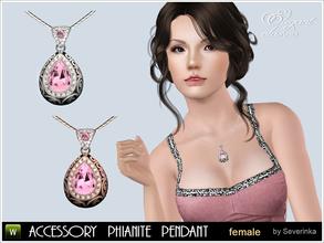 Sims 3 — Phianite pendant by Severinka_ — Accessory for women - with a carved pendant phianite. An elegant classic