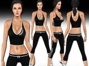Sims 3 — Iceberg Athletic Outfit by saliwa — 2 Piece Athletic Outfit Designed by Saliwa