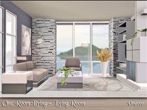 Sims 3 — One Room Living - Living Room by ung999 — This set is part of the One Room Living series, for small living