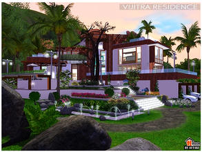 Sims 3 — VIJITRA RESIDENCE by autaki — VIJITRA RESIDENCE Large modern house for simmies. It has Living room Outdoor