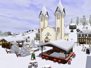 Sims 3 — Christmas Market by Wimmie — A traditional Christmas Market for your wintery landscaped world. In Germany the