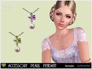 Sims 3 — Pearl elegant pendant by Severinka_ — Accessory for women - pendant with two pearls. An elegant classic