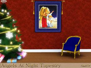 Sims 3 — Angels At Night Tapestry by ziggy28 — A Christmas tapestry of Angels at night. Custom mesh by Murfeel used with