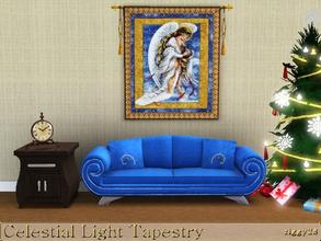 Sims 3 — Celestial Light Tapestry by ziggy28 — Celestial Light Tapestry featuring a beautiful white winded Angel playing