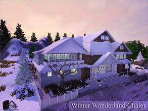 Sims 3 — Winter Wonderland Chalet by Devirose — The house is surrounded by the hills of snow,and is surmounted by a roof