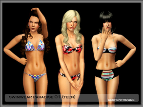 Sims 3 — swimwear paradise 01 (teen) by Serpentrogue — base game compatible swimwear category outfit has small thumbnail