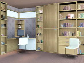 Sims 3 — Rosewood Lux Office by Flovv — Did you ever think of a corner office? It will spare you some place in an