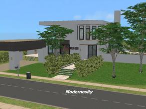 Sims 2 — Modernosity by millyana — Super modern base game lot with only one piece of custom content, the modern picture