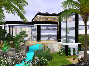 Sims 3 — Canelline Modern Estate by Trustime — This is a ECO modern and luxurious mansion fully furnished and with a