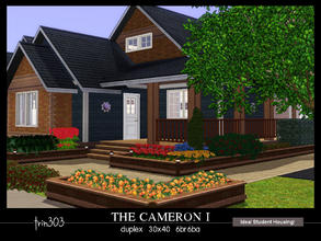 Sims 3 — The Cameron I by trin3032 — A perfect residence for college students! Mirror duplex on a 30x40 lot. Each