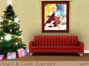 Sims 3 — Angel And Lamb Tapestry by ziggy28 — A Christmas tapestry of an angel and lamb. Custom mesh by Murfeel used with
