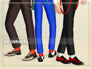 Sims 3 — Shoes Dude by bukovka — Shoes in dude style. Three variants of staining. Repainting of the three channels.