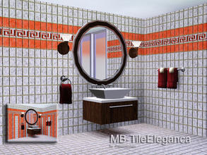 Sims 3 — MB-TileEleganca by matomibotaki — MB-TileEleganca, new elegant tile walls with 4 recolorable palettes and 2