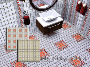 Sims 3 — MB-TileElegancaFloor by matomibotaki — MB-TileElegancaFloor, 2 elegant tile floors with 4 recolorable palettes
